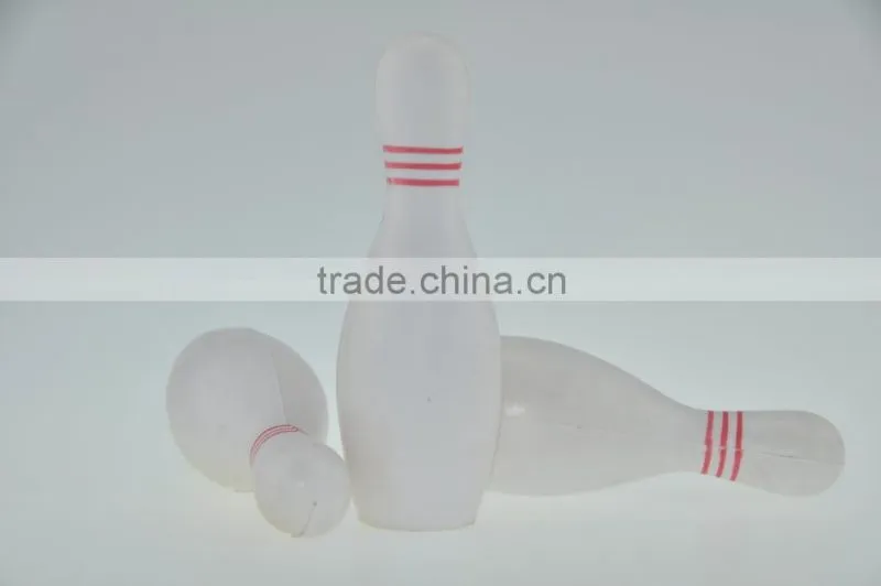Promotional PU soft bowling stress ball toy set for kids