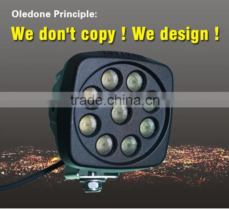Factory direct offer Oledone 4.3" 27W heavy duty mining drilling excavator truck tractor trailer LED work light