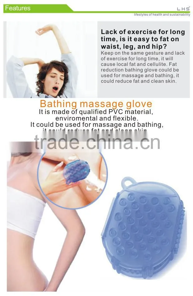 2016 new design Manufacture supply Smoothing silicone massage glove