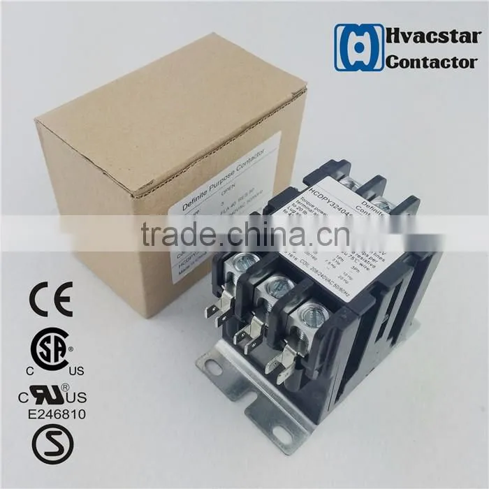Chiller plant ac contactor 2 poles SIEMENS Heating and cooling equipment magnetic UL certificate 2 poles 40A 24VAC AC contactor