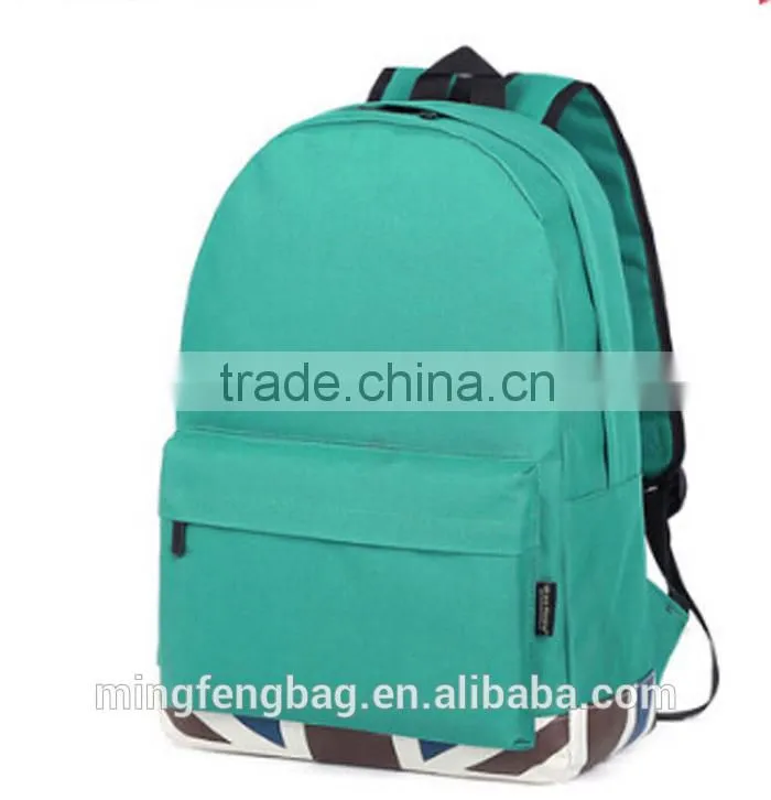 Custom High Quality Nylon Print Fabric High School Student Backpack Bag For Girl