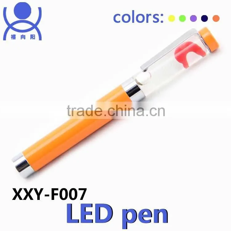 new promotional cartoon led ball pen / light pen / pen with led light