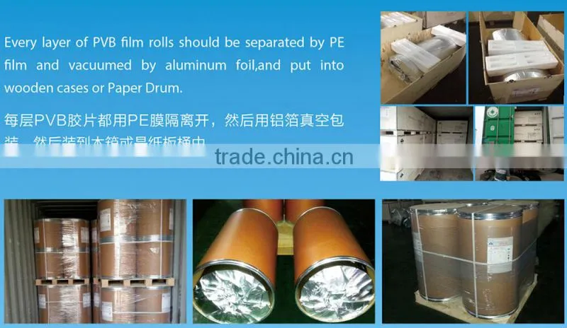 ocean blue PVB film used for architectural glass with best price
