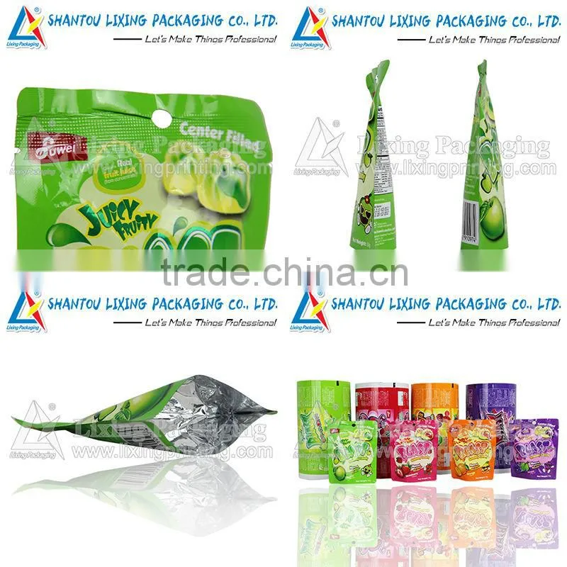 Candy stand up zipper pouch