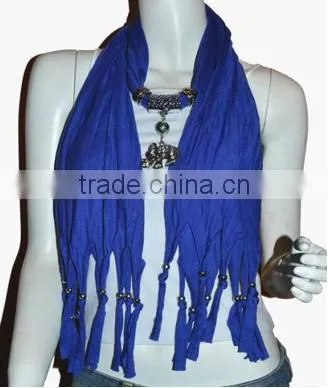 Metal Charming Elephant Pendant Jewelry Scarf