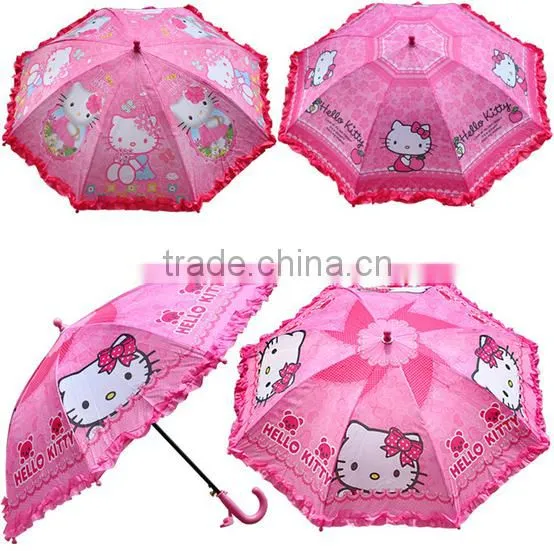 Ketty cat popular children straight bone umbrella