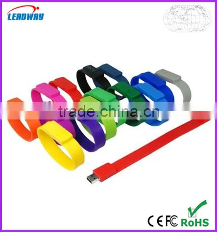 Bulk Purchasing Website Silicone Wristband USB Flash Drive with Printable Promotional Products
