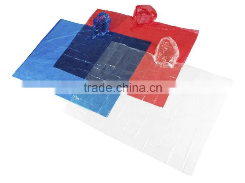 disposable pe plastic logo disposable rain poncho