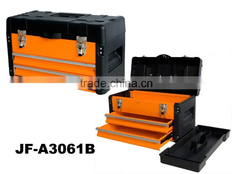 Iron tool box with drawer