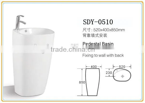Hot sale ceramic basin bathroom big wash sink with stand