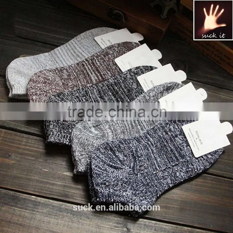 cotton outdoor winter men's ankle socks with ship style