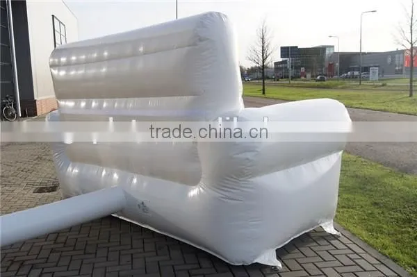 giant white inflatable sofa /flocked inflatable sofa bed furniture / inflatable living room furnitur