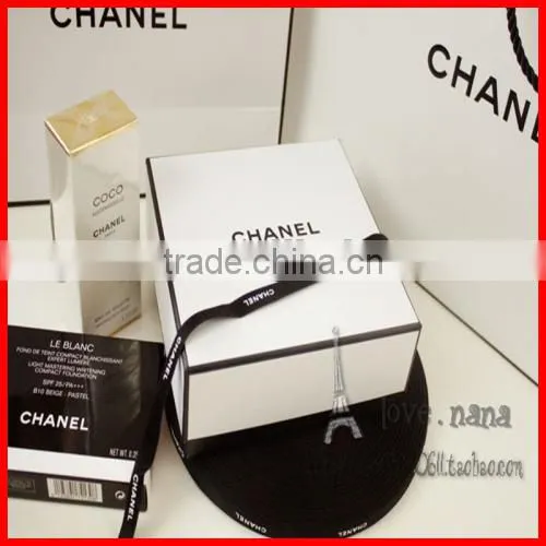 2014 custom white box with silk for packing luxury dress