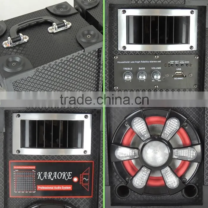 DJ speaker hifi 2.0 professional wooden active stage speaker with remote control