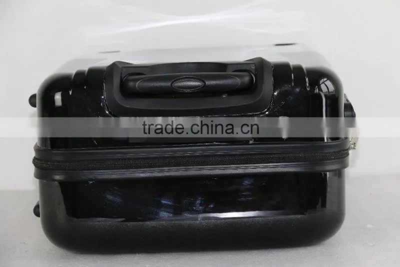 printed shinny film ABS+PC zipper luggage