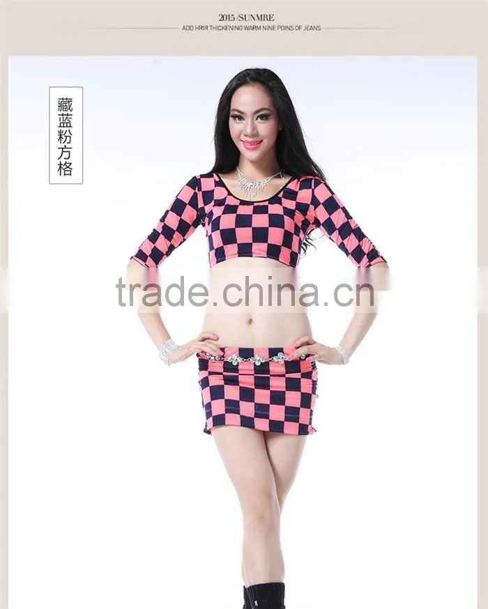 Wuchieal Printing Sexy Dance Costume for Belly Dancer, Hot Sale Belly Dance Professional Practice Suit