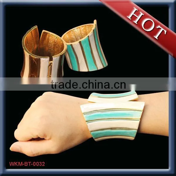 Beautiful cuff type enamel enamel jewelry bangle bracelets