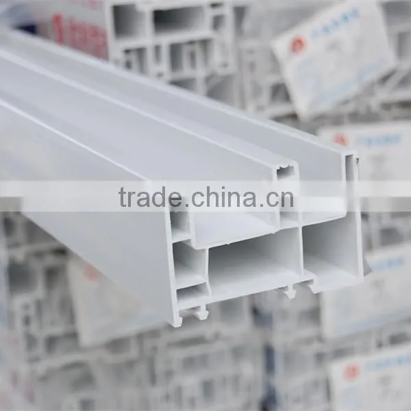 Five chambers colored upvc profile laminated