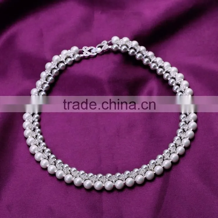 OEM/ODM Factory Direct Sale Elegant Pearl Necklace Bilayer Pearl Necklace