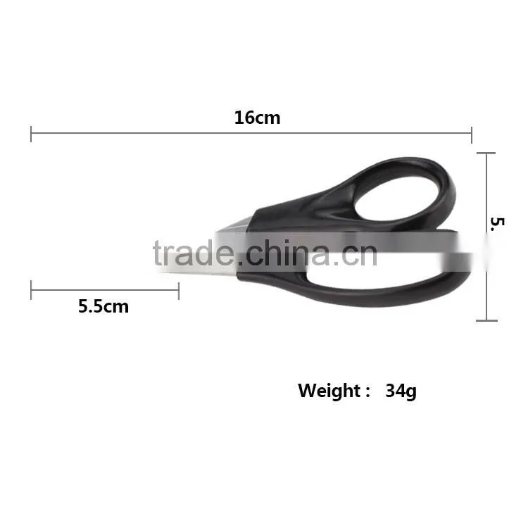6 inch black handle Stainless Steel Scissors utility stationery shear