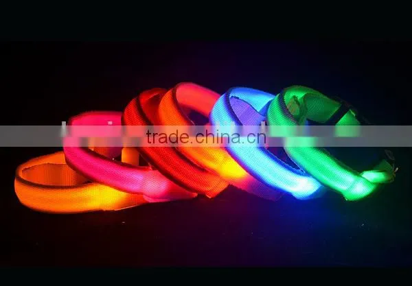Hot sell pets supplies led dog collar and leash, electric dog collar