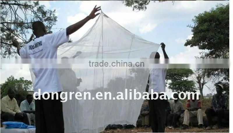 Square adult mosquito net with insecticide treated