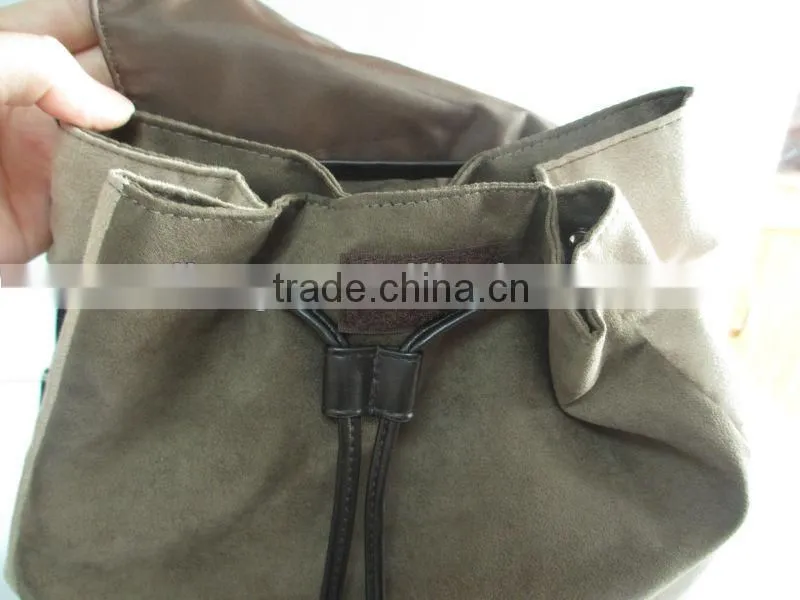 New design fashionable suede backpack 2016