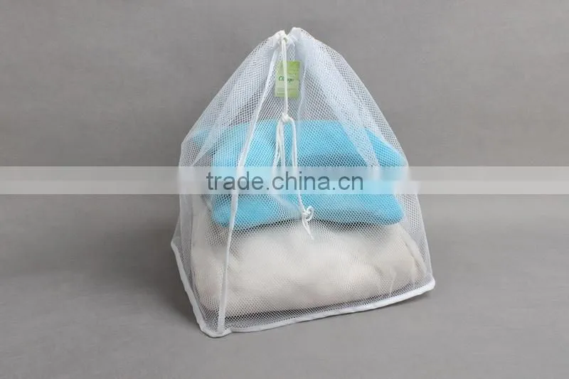 2016 fast selling mesh Drawstring laundry bag