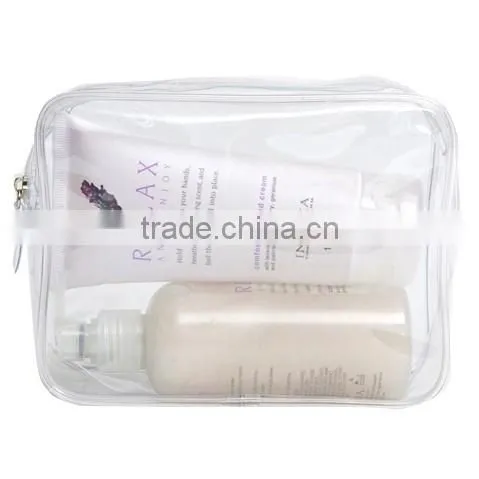 clear waterproof pvc cosmetic bag with low price