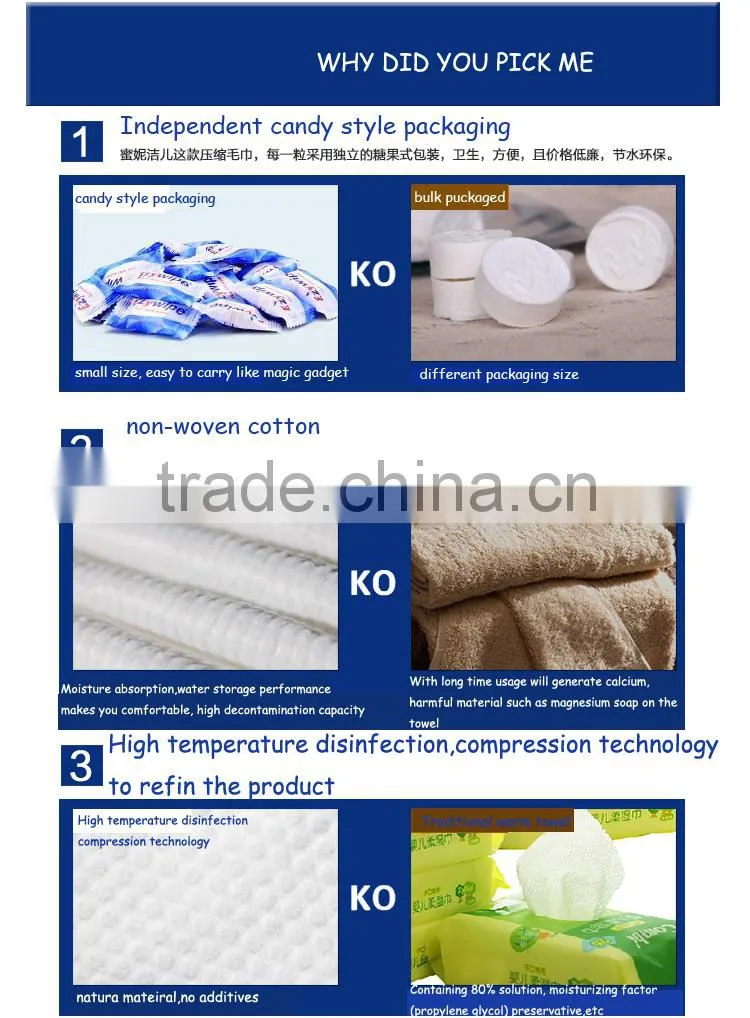 China manufacturer magic bath towel compressed hand towel
