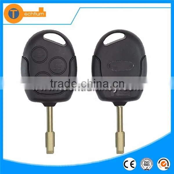 3 button abs plastic car remote key shell with logo for Ford Mondeo