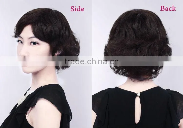 Unprocessed Wholesale Machine Made Weft Human Hair Wig