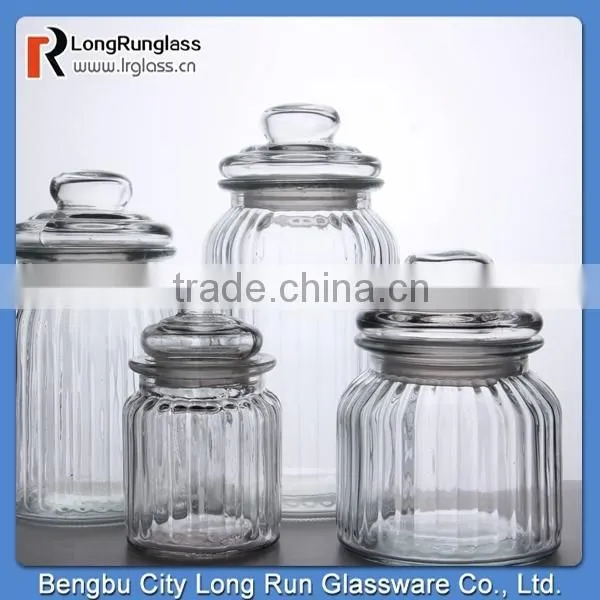 LongRun wholesale crystal food use Storage glass jar