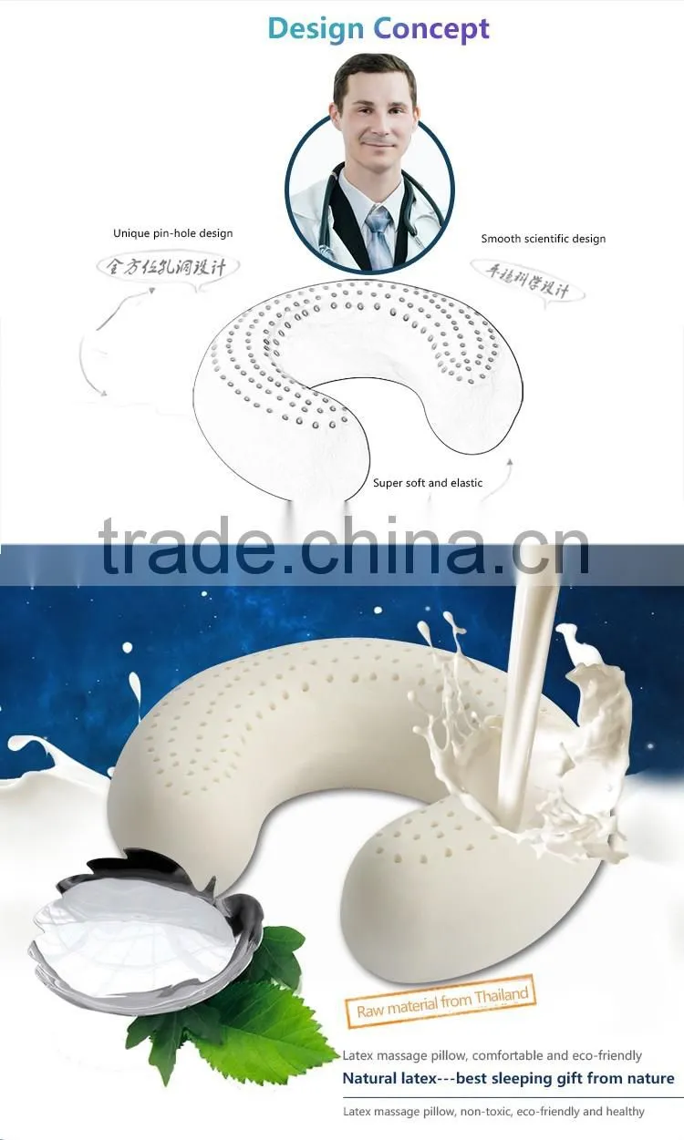 XD-KO006 70D latex foam pillow/travel neck pillow/hoodie pillow with size 28*28*12