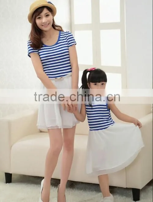 2015 Factory Direct High Quality Family Suit Summer Korean New Style Fashion Family Clothing Set