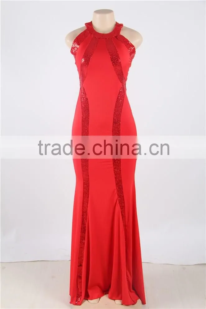 Unique design long evening dress with a train fashion ladies prom dress long