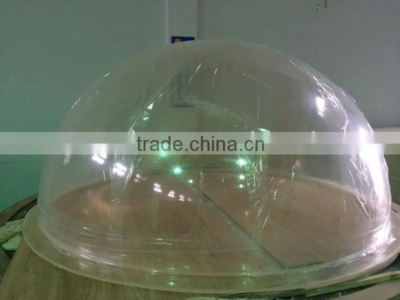 clear plexiglass dome