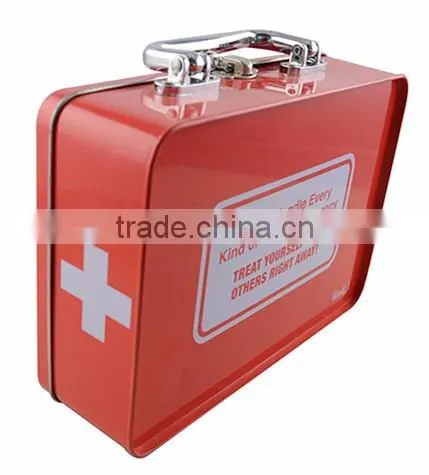 recycled custom rectangular plain tin lunch box with handle