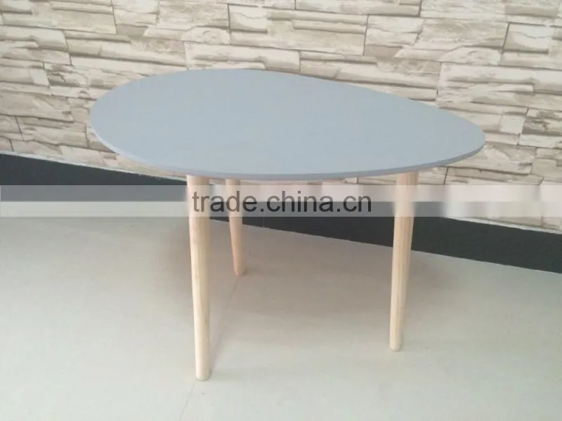 nice grey egg shape hotsale wholesale decorative wooden table