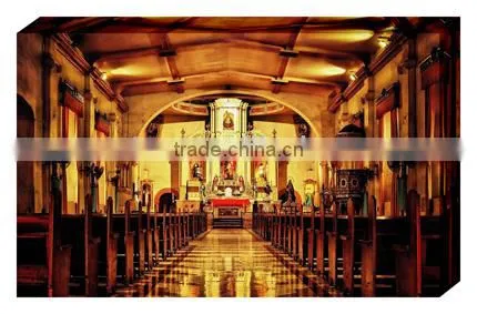 Gold church design photo frame