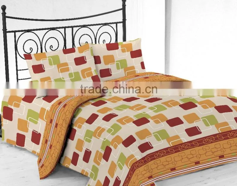 Microfiber Printed Bed Sheet Set Ready Made For Living Room