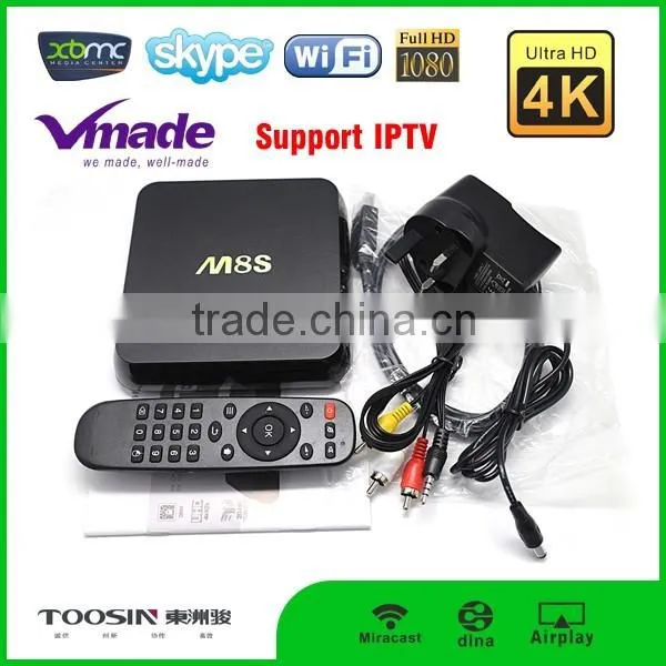 factory direct price Amlogic S812 CBMC Quad core 2G+8G 5G WIFI BIUETOOTH INTERNET SET TOP BOX smart android tv box