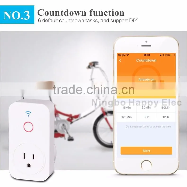 wifi/ zigbee/bluetooth plug in control light Wi-Fi smart plug wifi socket