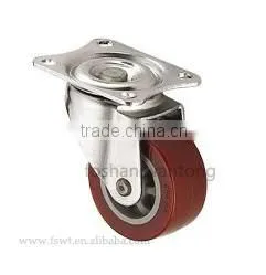 Chromeplated PU Caster Wheel With Swivel