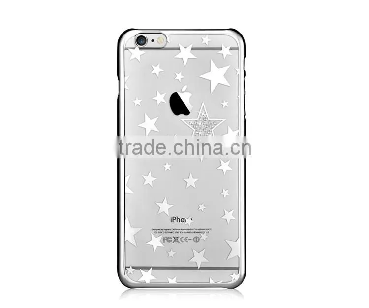 Fashion Design Twikle Star Crystal Electroplating PC Back Cover Case for iPhone 6/6s Plus
