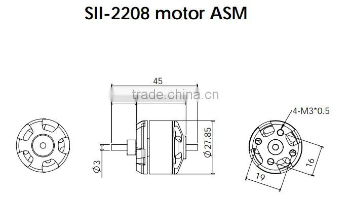 Scorpion SII-2208-1100KV (V2) Motor for Aeroplane