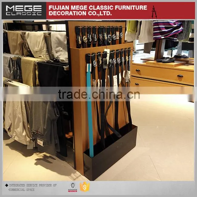 Custom Made Leather Belt Rack Display With Hanging Hooks