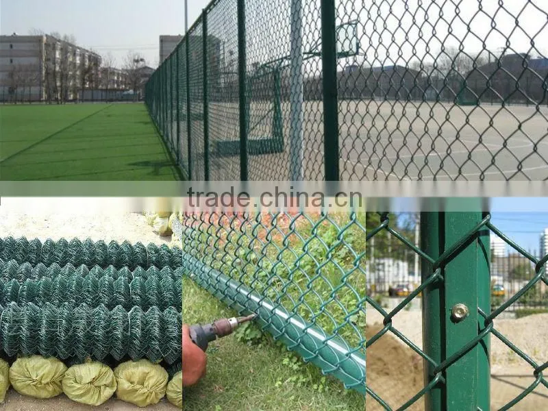 pvc coated 9 gauge chain link fence