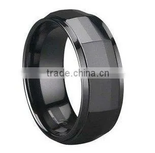 Ladies fancy black channal Ceramic ring/ 2012 hot sell design ring