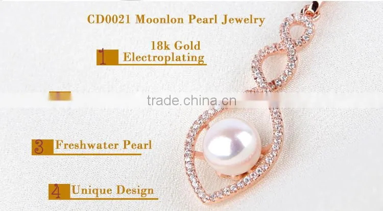 Factory supply 925 sterling silver pearl wedding jewelry, Pearl bridal jewelry pearl pendants